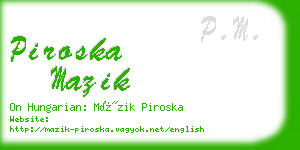 piroska mazik business card